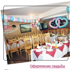 Оформление свадьбы шарами